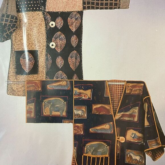 Nancy Mirman #NM245 Pattern Gottadu Coat Vintage Patchwork Asian Inspired - Picture 1 of 5